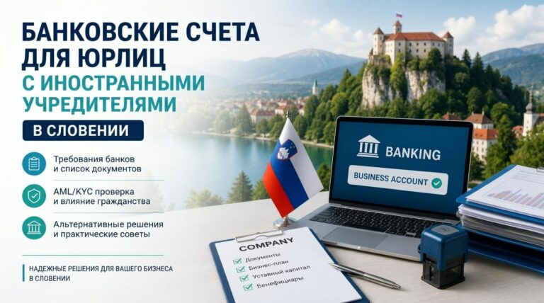Процесс открытия корпоративного банковского счета для иностранного бизнеса в Словении.
